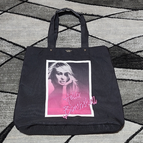 VICTORIA SECRET ANGEL 2017 EMBROIDERED HELLO BOMBSHELL CANVAS EVERYDAY TOTE - Picture 1 of 15